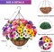 Artificial Hanging Flowers with Basket, Fake Silk Hanging Flowers(Multicolor)